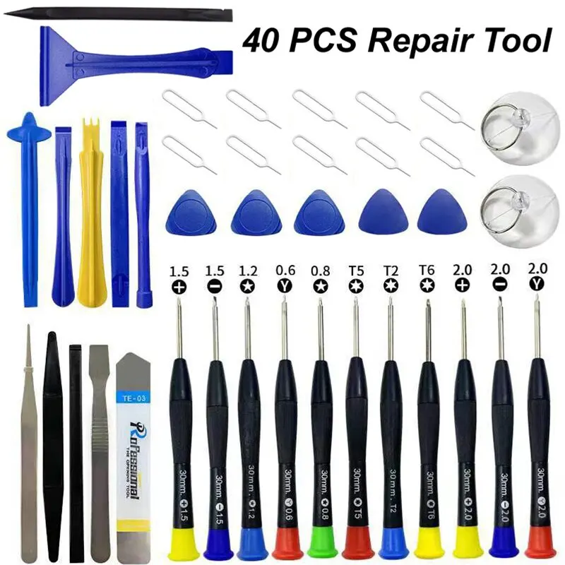 Electronics Repair Manual - 40-in-1-Reparaturwerkzeuge für Mobiltelefone, Zerlegen, Reparaturset für