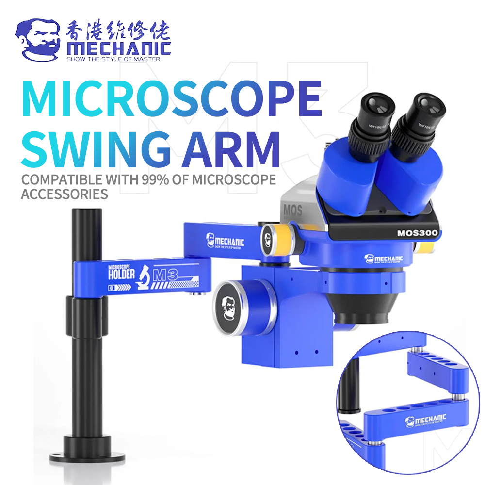 Electronics Repair Microscope - MECHANIK M3 360 ° Mikroskop-verstellbarer Schwenkarm,