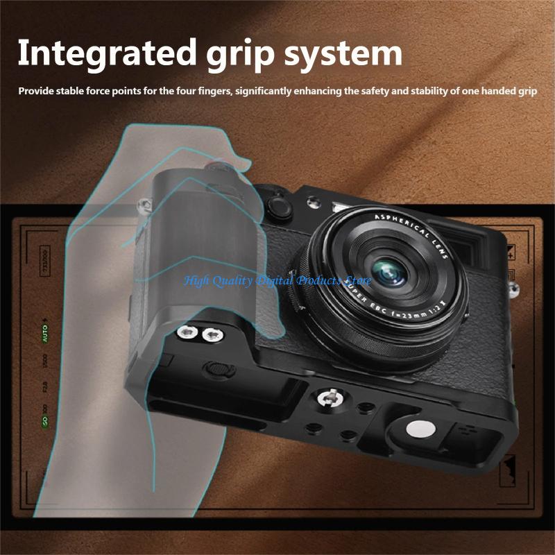 Fujifilm Camera X100Vi - U2JE Schnellwechsel-Kameragriff mit L-Halterung für X100VI-Handgriff