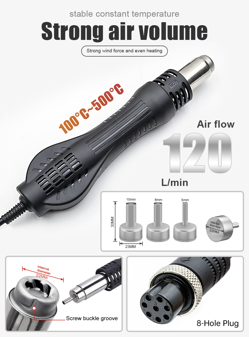 JCD Heißluftgebläse 858D 700W  – Hot Air Station 858 Bewertung und Preis