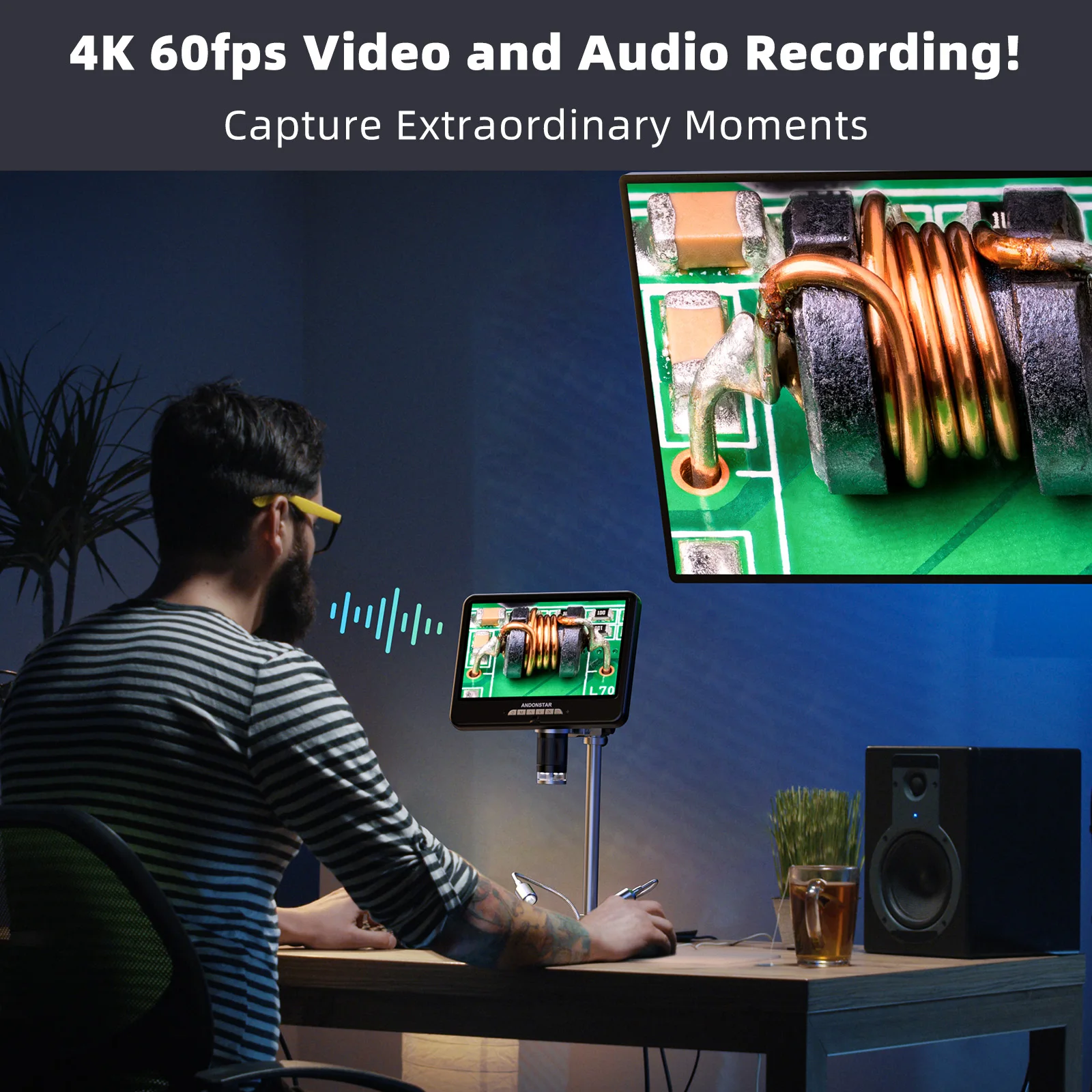 Andonstar AD210S-Pro 4K 60FPS  – Electronics Repair Microscope Bewertung und Preis