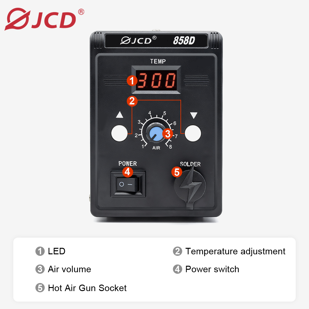 JCD Heißluftpistole 858D BGA R – Hot Air Station 858 Bewertung und Preis